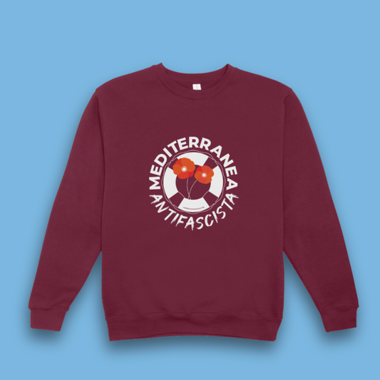 Felpa bordeaux - Mediterranea Antifascista