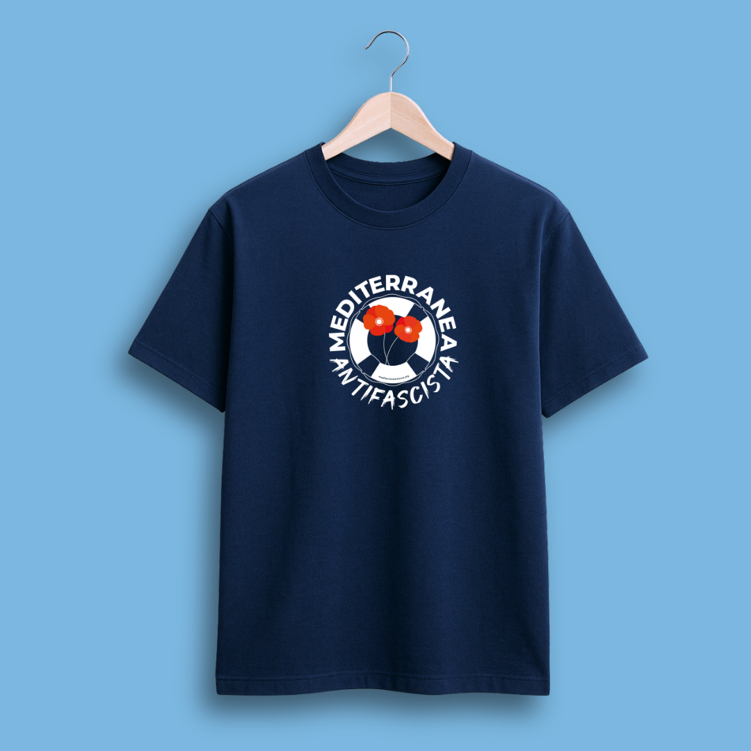 T-shirt blu navy - Mediterranea Antifascista