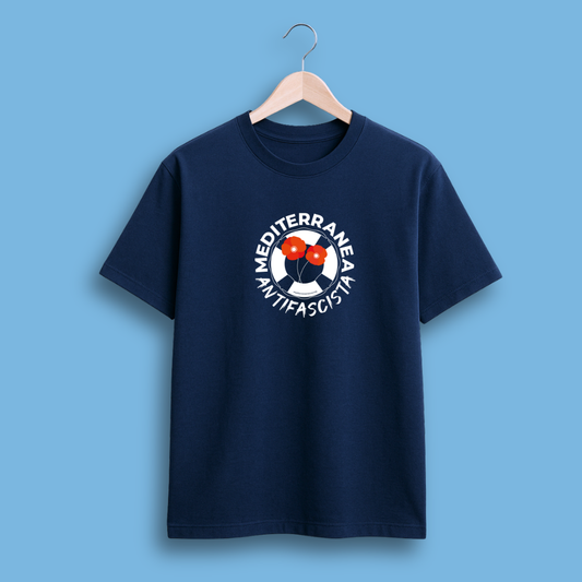 T-shirt blu navy - Mediterranea Antifascista